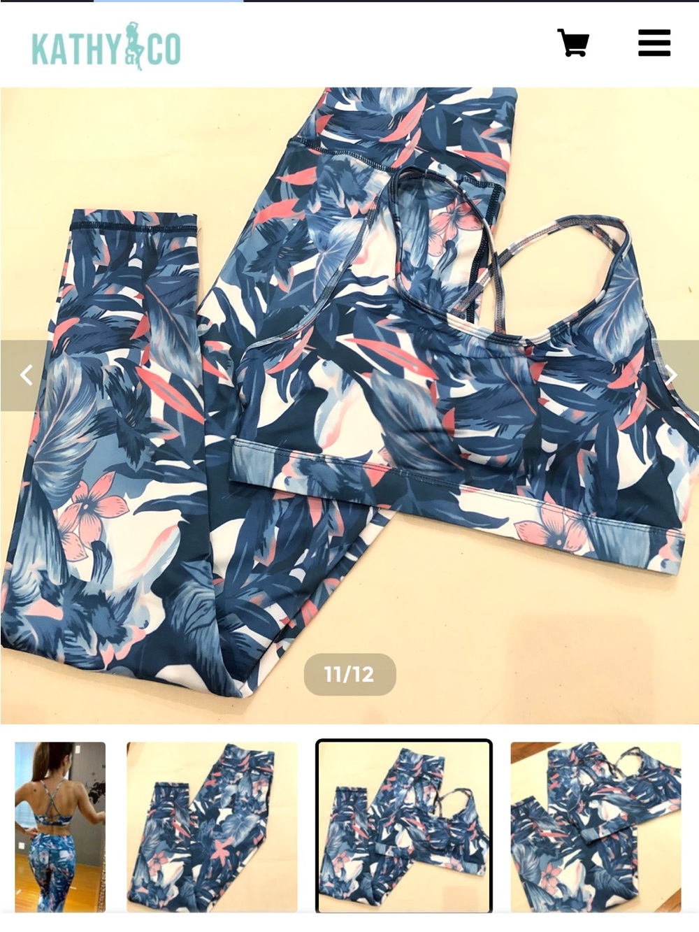 ✨Fabletics Tropical Floral Sports Bra ✨ MED 🌸 NEVER WORN!